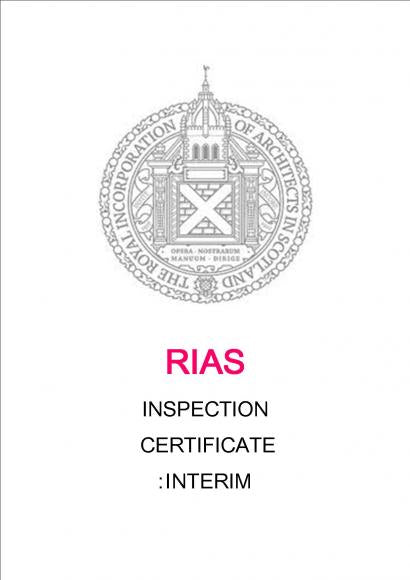RIAS Inspection Certificate: Interim (Pack of 20)