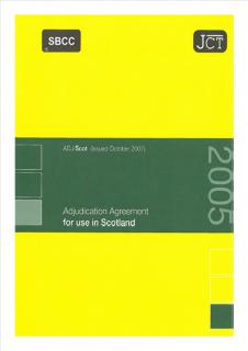 Adjudication Agreement for use in Scotland