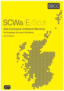 Sub-Contractor Collateral Warranty for Employer for use in Scotland 2016
