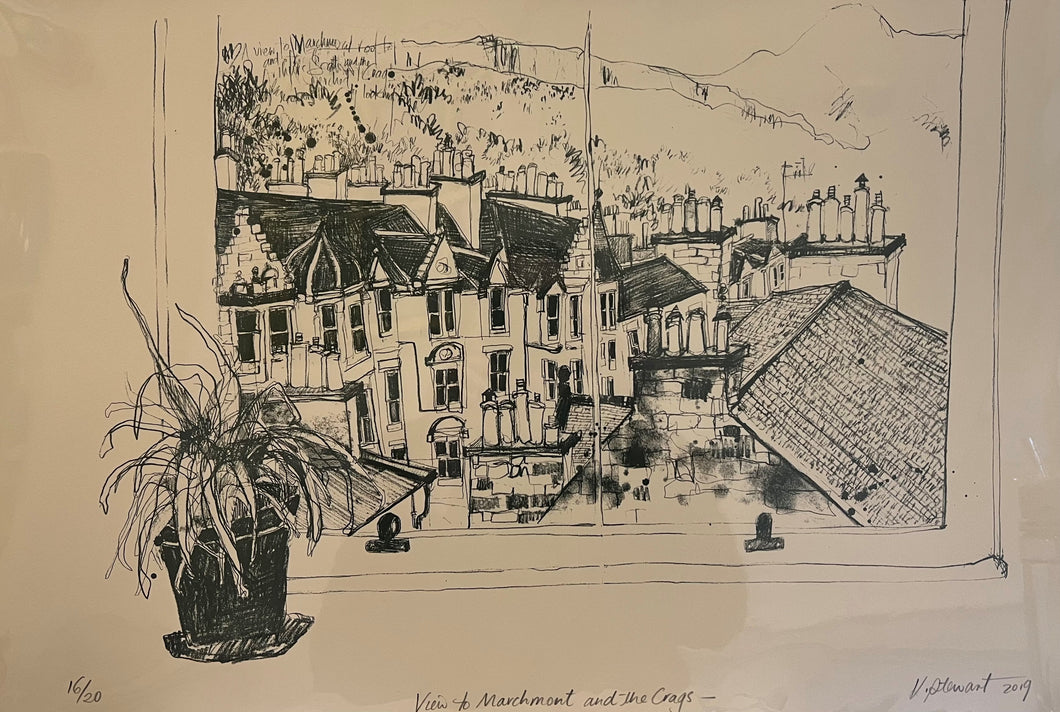 Art from Gallery TEN - View to Marchmont and the Crags (Kelly Stewart)